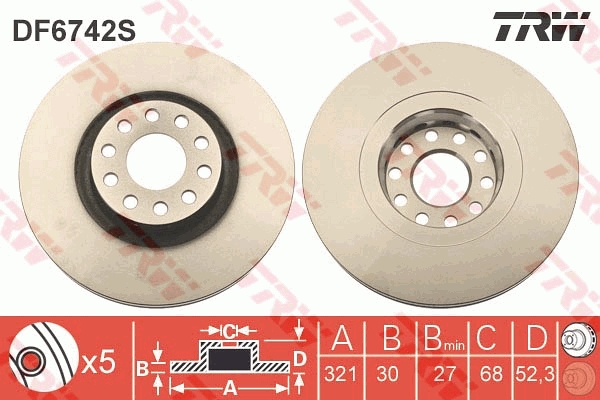 Discofreno - DF6742S TRW