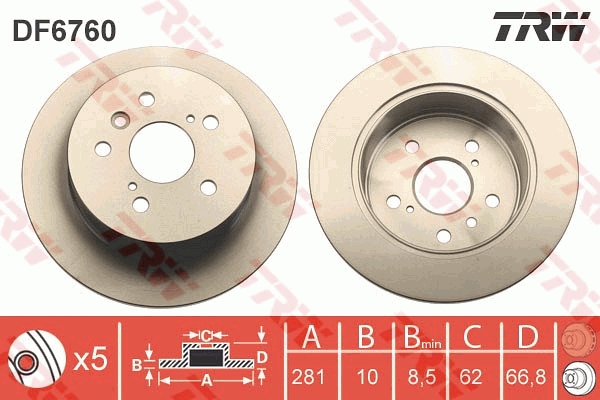 Discofreno - DF6760 TRW