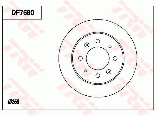 Brake Disc - DF7680 TRW