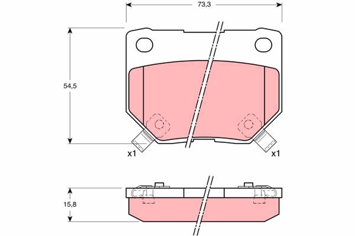 Brake Pad Set, disc brake - GDB1007 TRW
