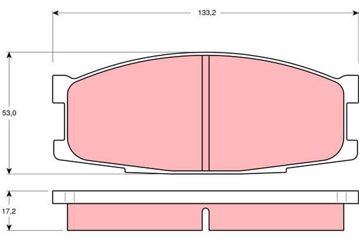 Brake Pad Set, disc brake - GDB1022 TRW