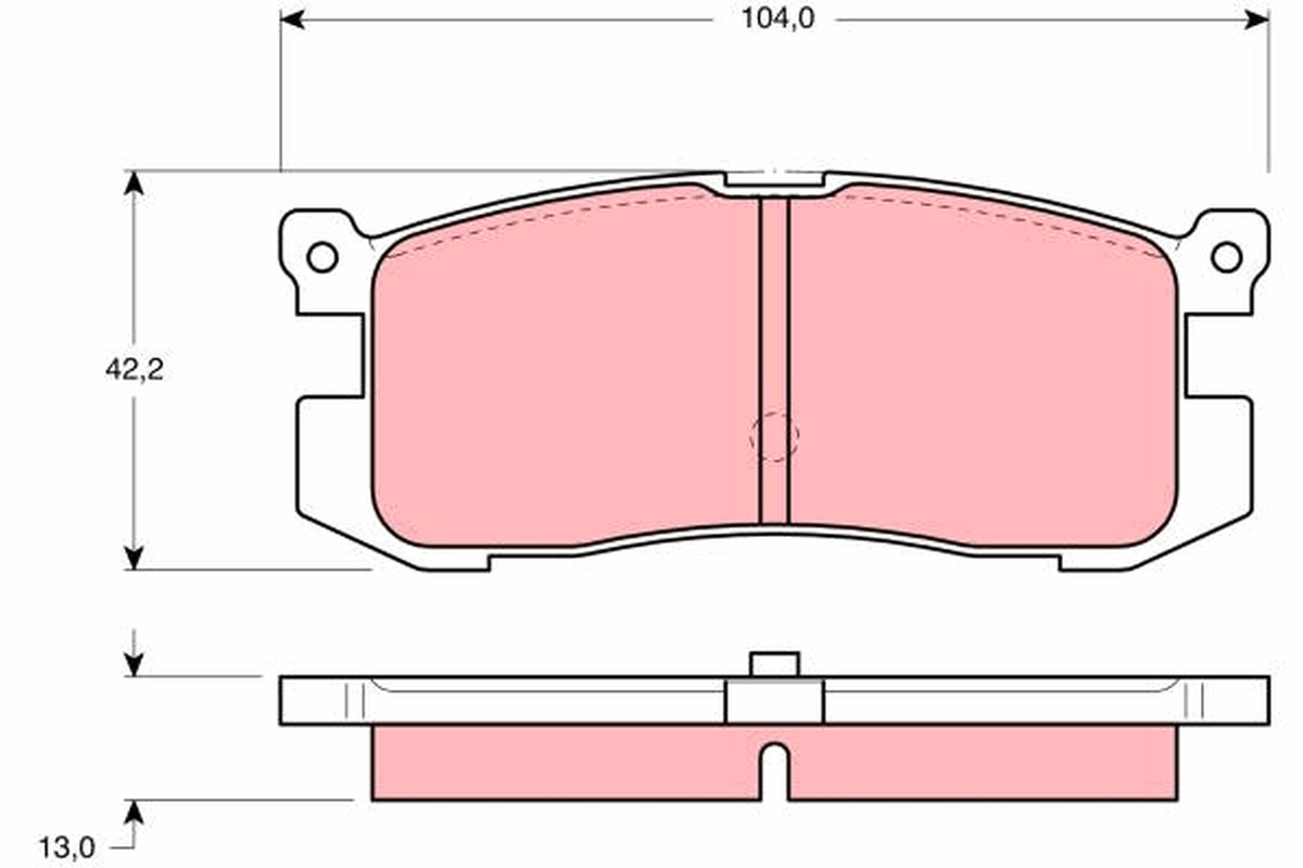 Brake Pad Set, disc brake - GDB1025 TRW