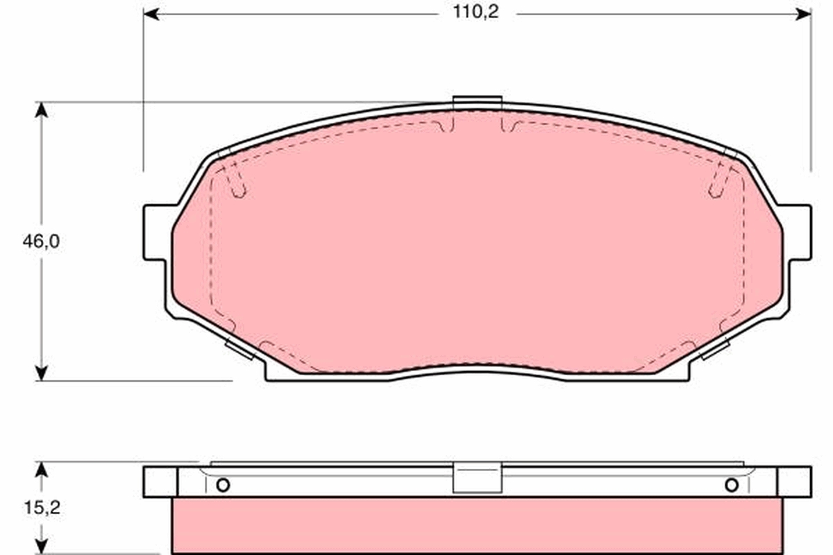 Kit pastiglie freno, Freno a disco - GDB1028 TRW
