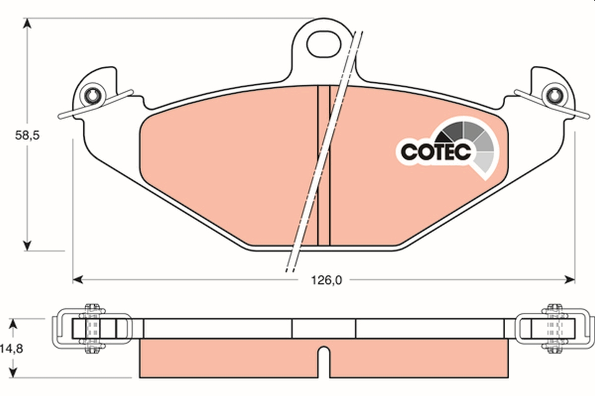 Brake Pad Set, disc brake - GDB1041 TRW