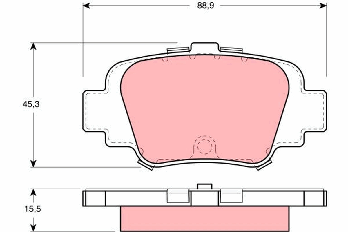 Brake Pad Set, disc brake - GDB1060 TRW