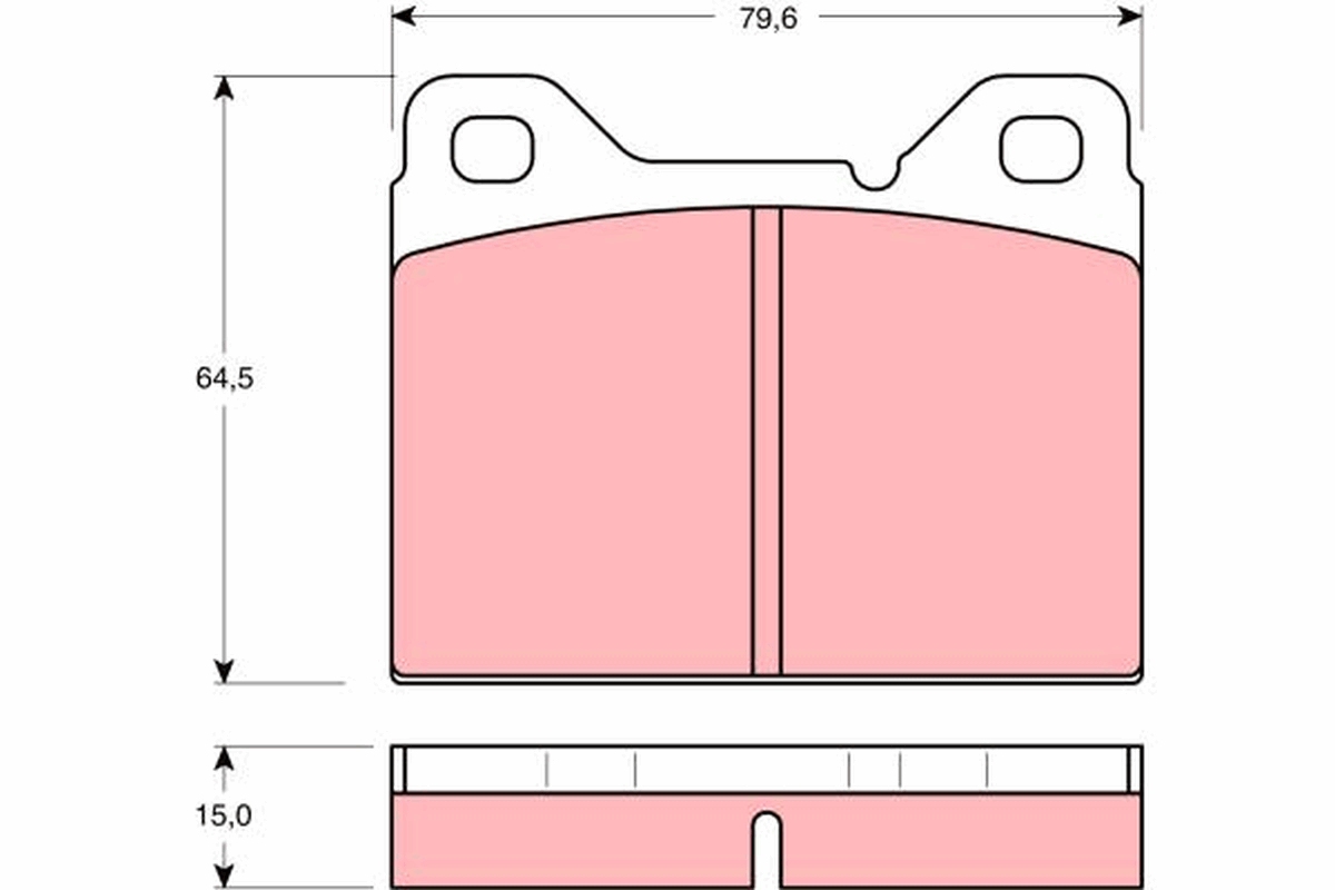 Brake Pad Set, disc brake - GDB1065 TRW