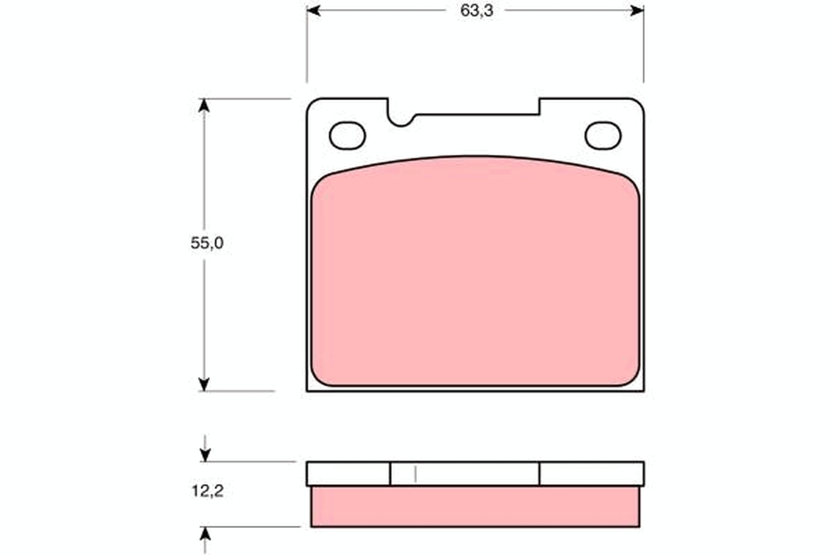 Brake Pad Set, disc brake - GDB1066 TRW