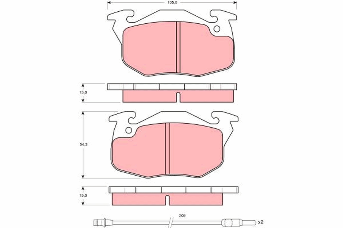 Bremsbelagsatz, Scheibenbremse - GDB1079 TRW