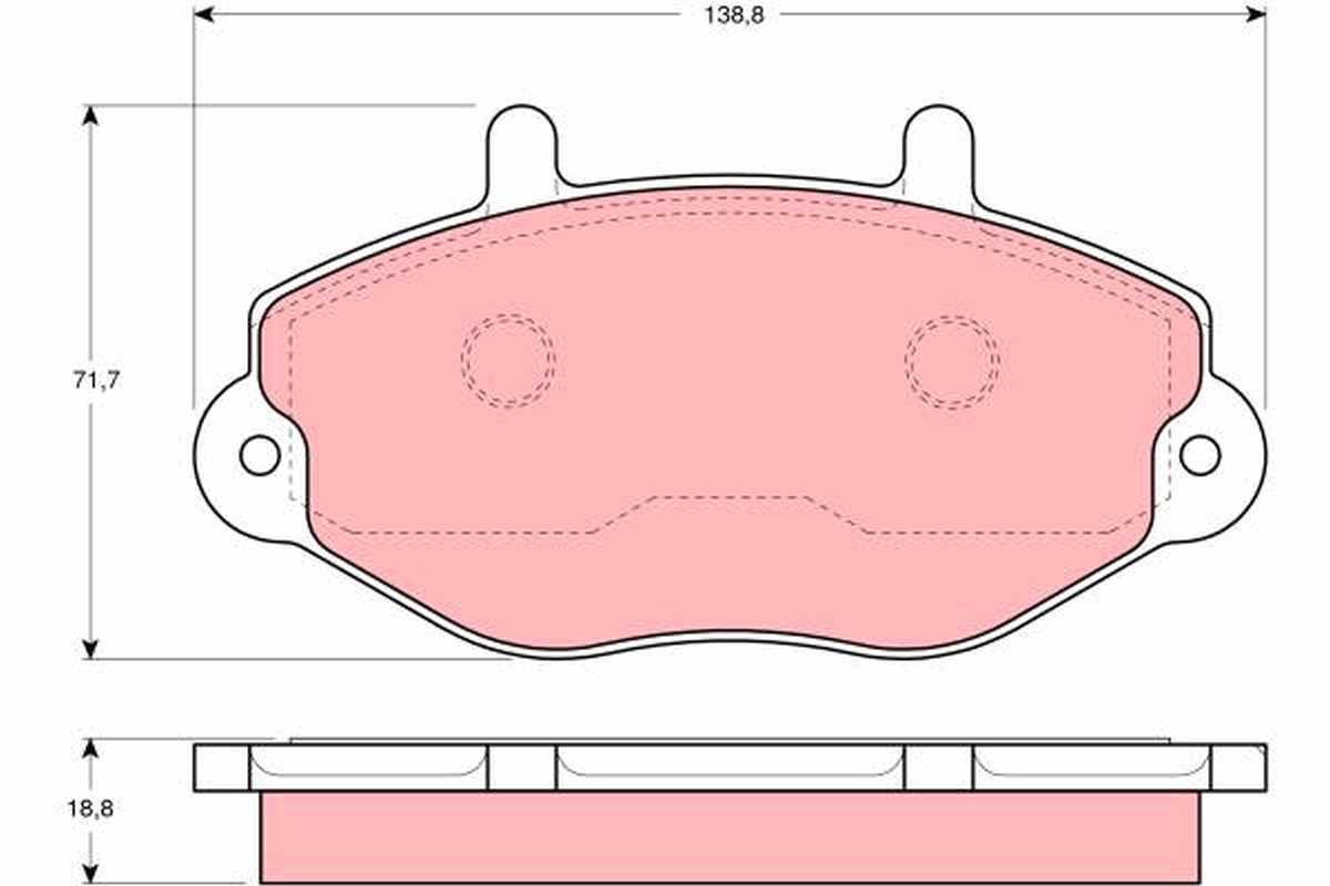Brake Pad Set, disc brake - GDB1080 TRW