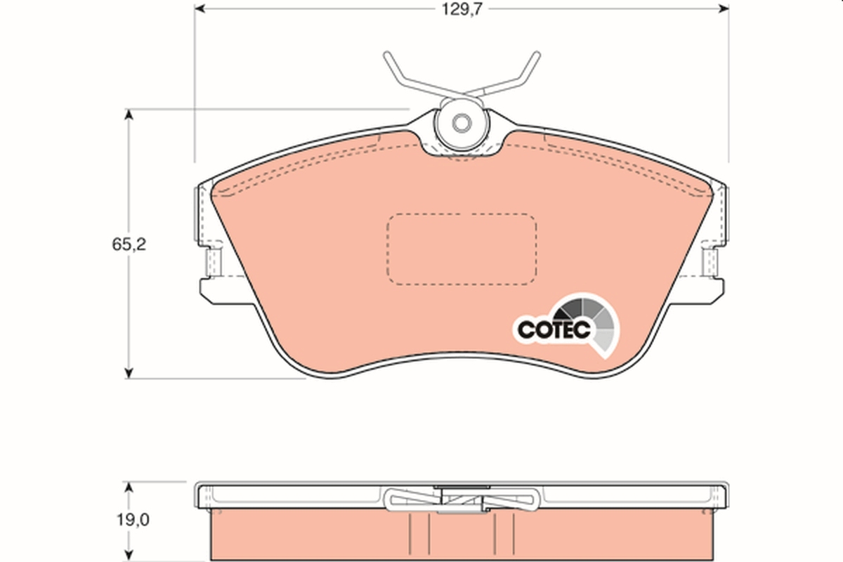 Brake Pad Set, disc brake - GDB1092 TRW