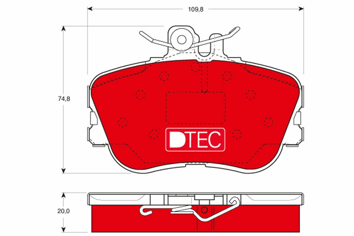 Brake Pad Set, disc brake - GDB1094DTE TRW