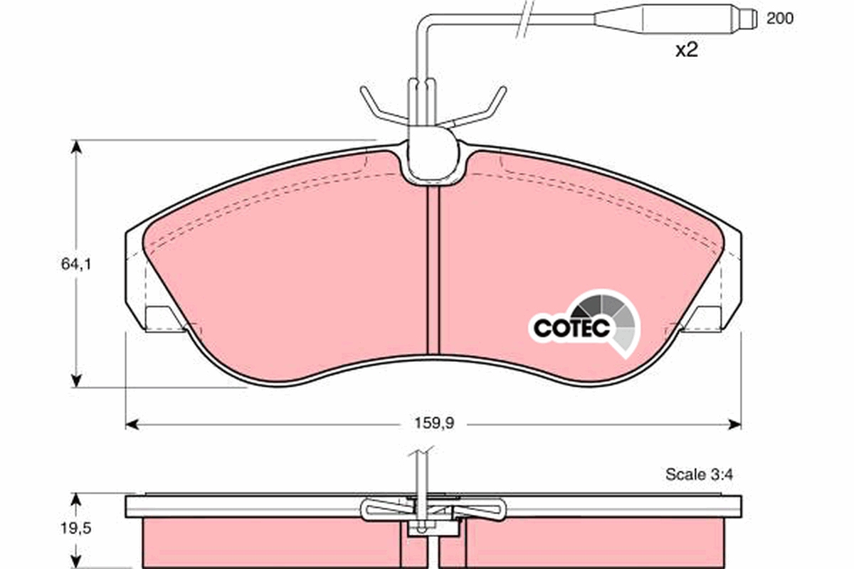 Brake Pad Set, disc brake - GDB1106 TRW