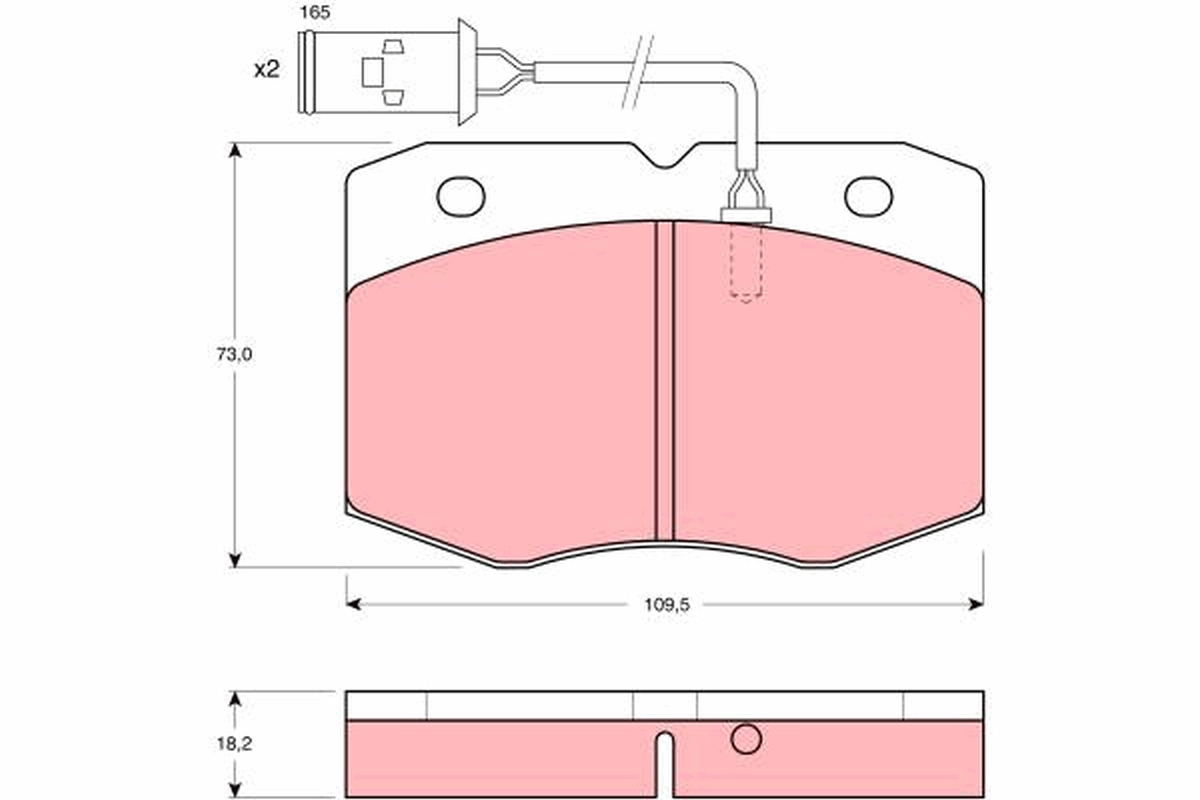 Bremsbelagsatz, Scheibenbremse - GDB1111 TRW