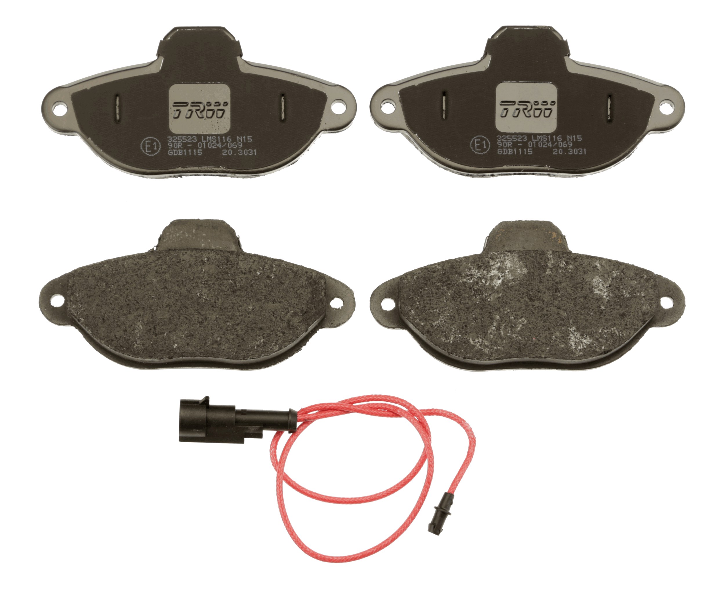 Kit pastiglie freno, Freno a disco - GDB1115 TRW