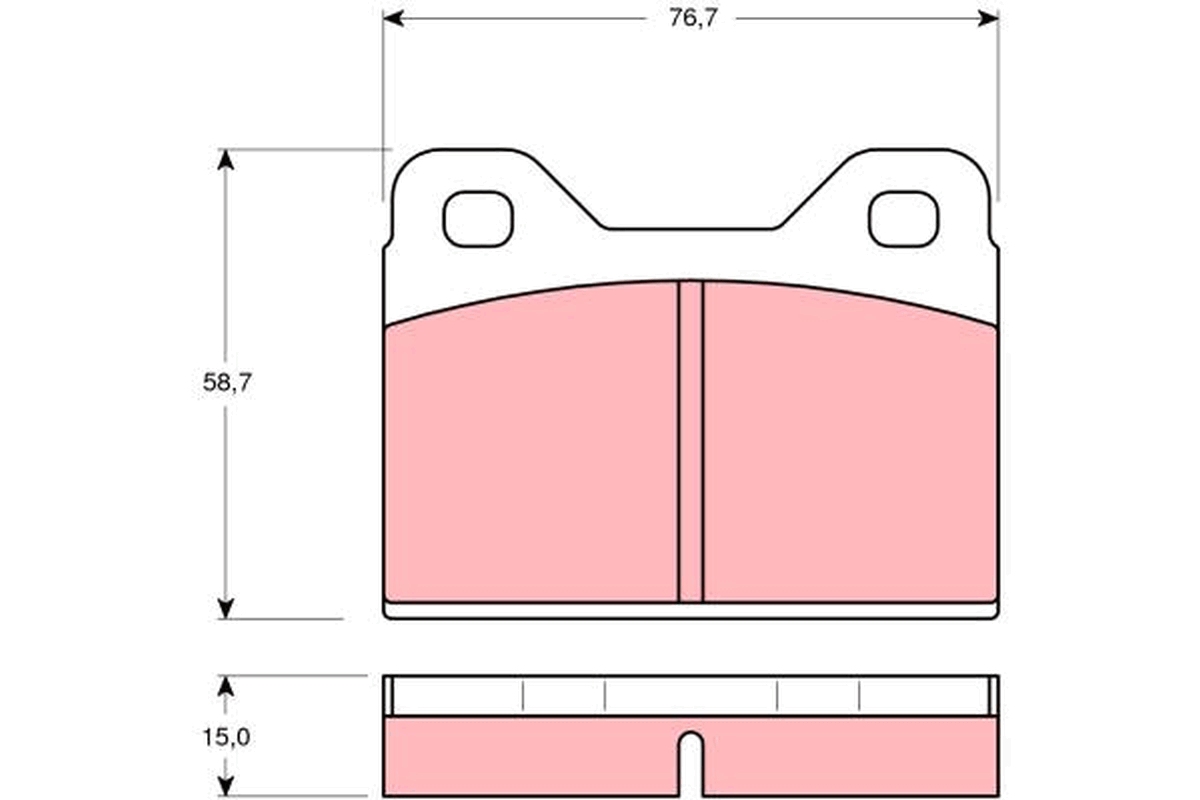 Brake Pad Set, disc brake - GDB112 TRW