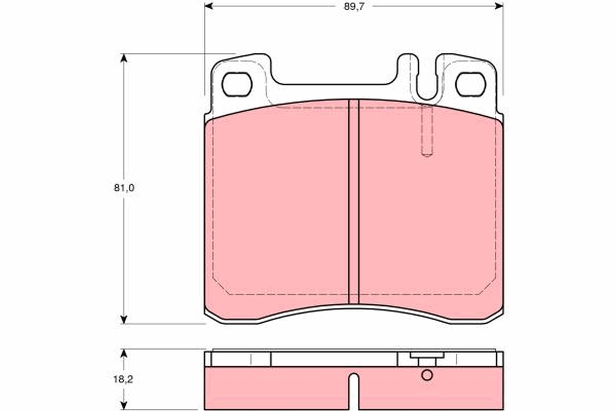 Brake Pad Set, disc brake - GDB1122 TRW