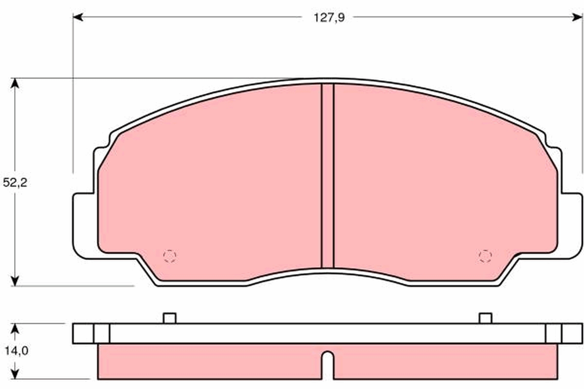 Brake Pad Set, disc brake - GDB1134 TRW