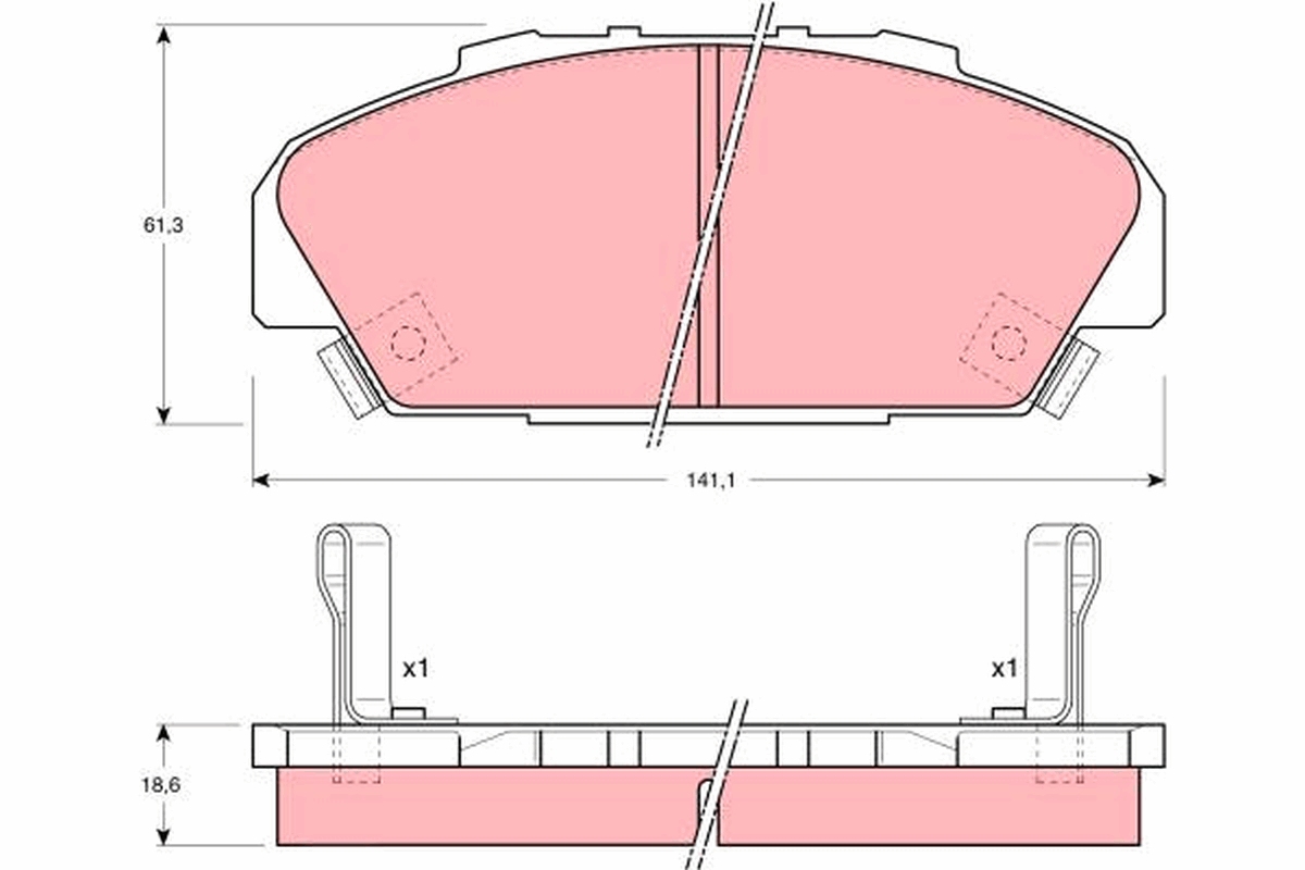 Kit pastiglie freno, Freno a disco - GDB1137 TRW