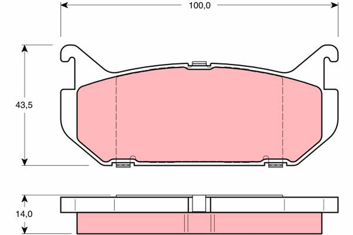 Kit pastiglie freno, Freno a disco - GDB1140 TRW