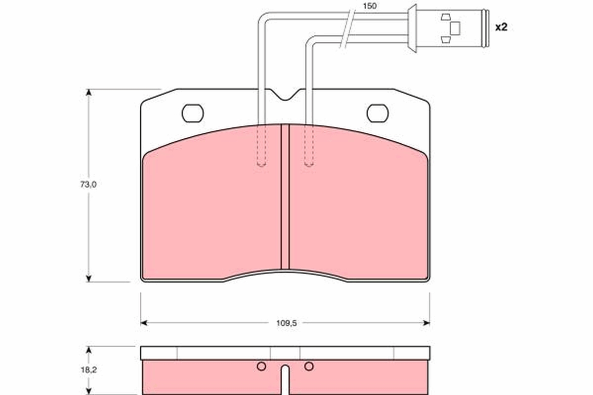 Kit pastiglie freno, Freno a disco - GDB1152 TRW