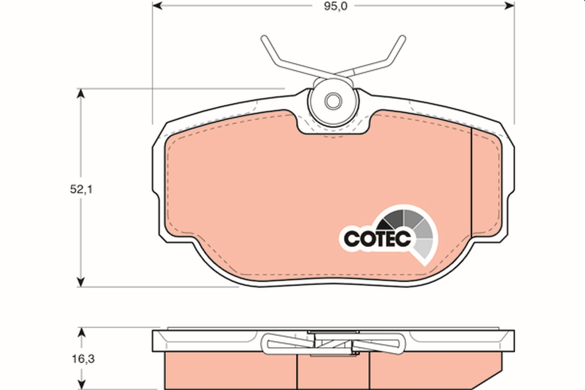 Brake Pad Set, disc brake - GDB1155 TRW