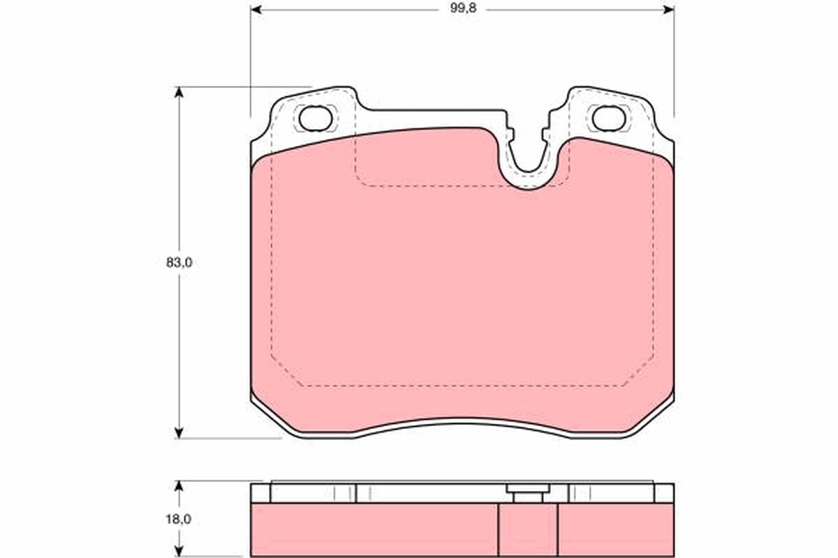 Brake Pad Set, disc brake - GDB1161 TRW