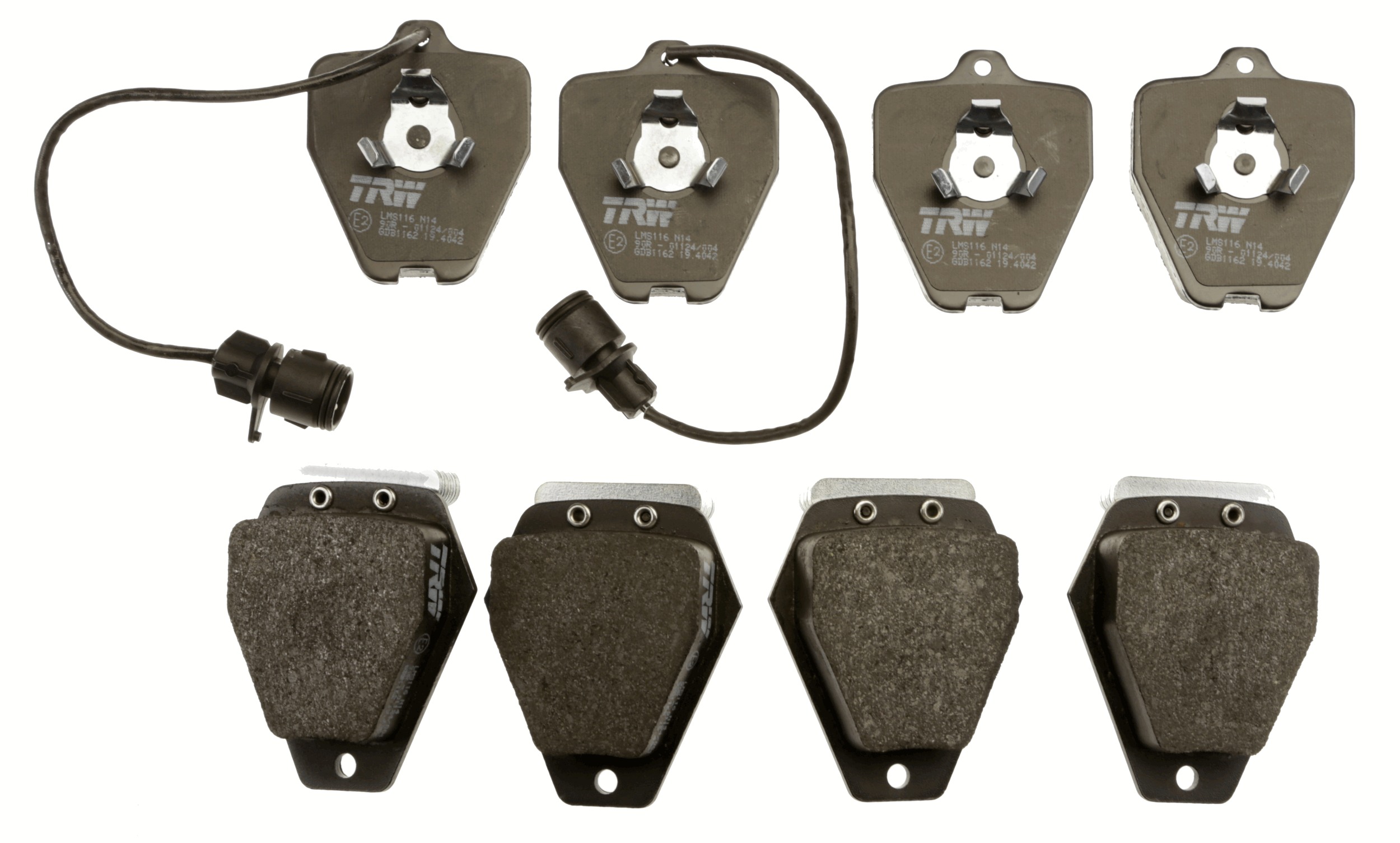 Kit pastiglie freno, Freno a disco - GDB1162 TRW