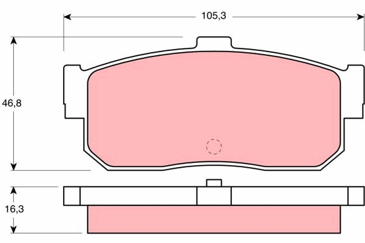 Brake Pad Set, disc brake - GDB1172 TRW