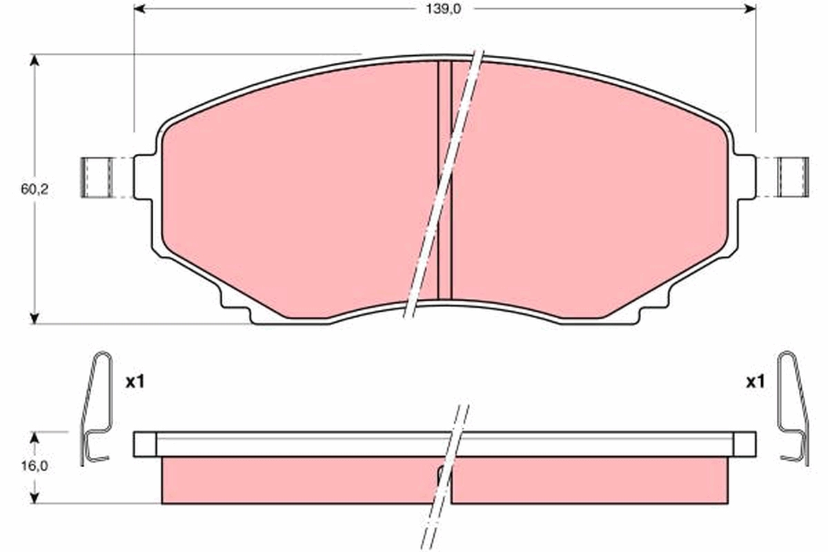 Brake Pad Set, disc brake - GDB1177 TRW