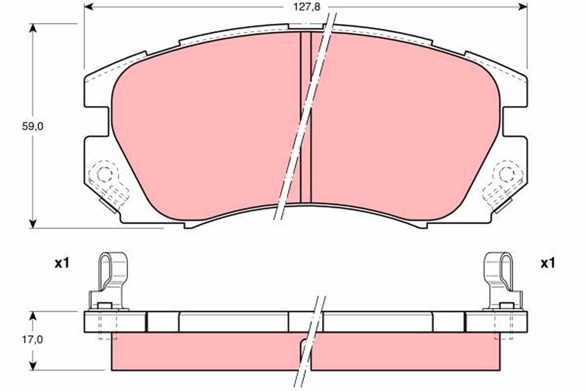 Kit pastiglie freno, Freno a disco - GDB1179 TRW