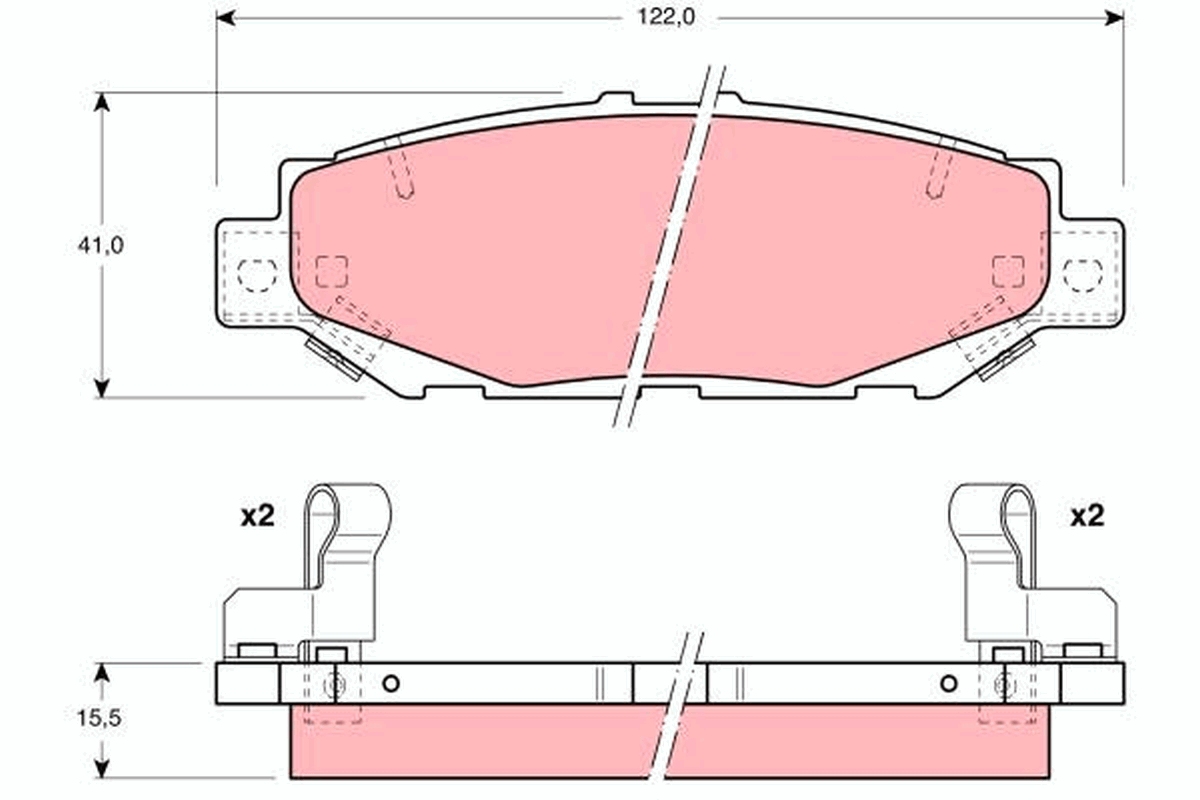 Brake Pad Set, disc brake - GDB1185 TRW