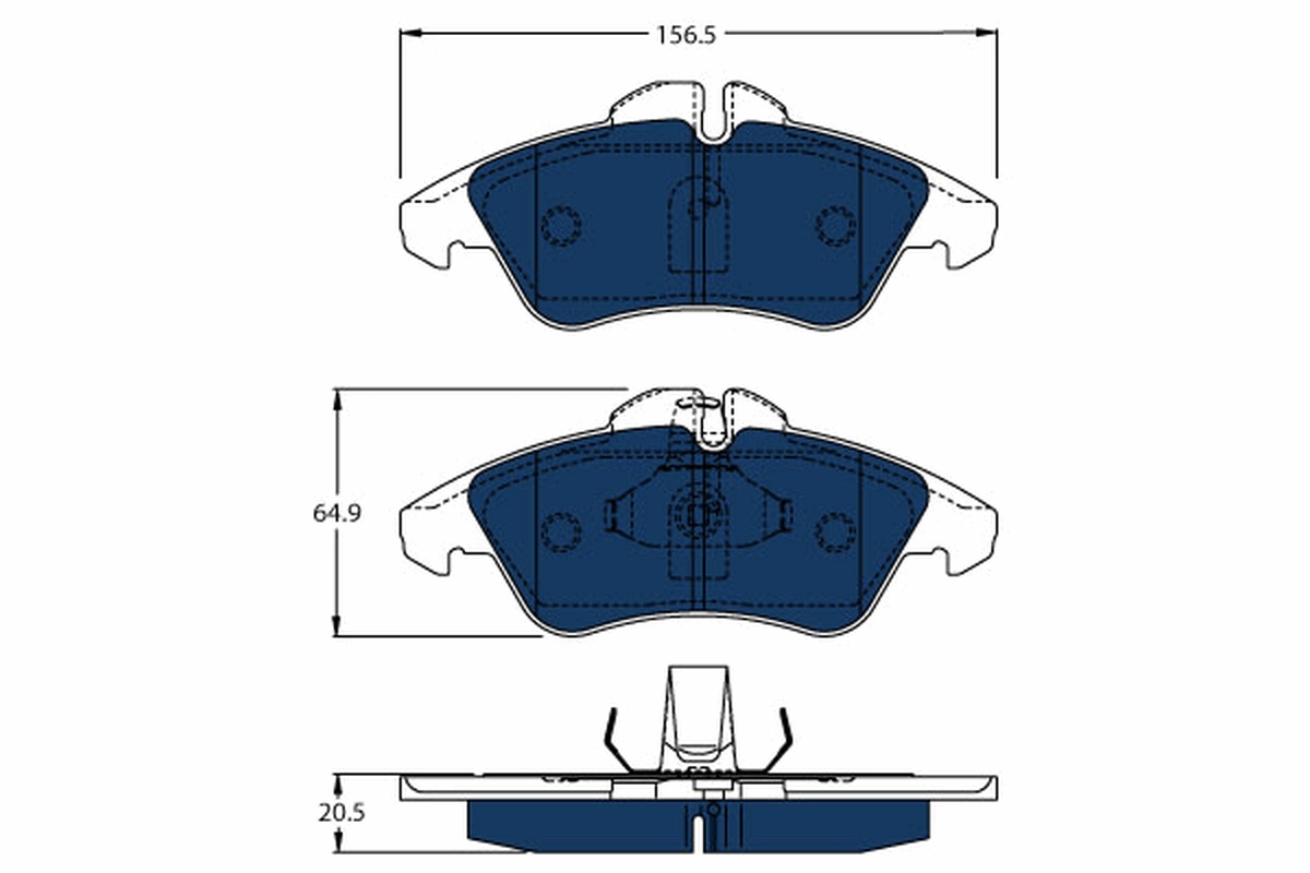 Brake Pad Set, disc brake - GDB1220BTE TRW