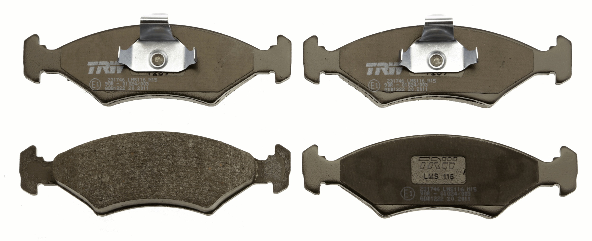 Brake Pad Set, disc brake - GDB1222 TRW