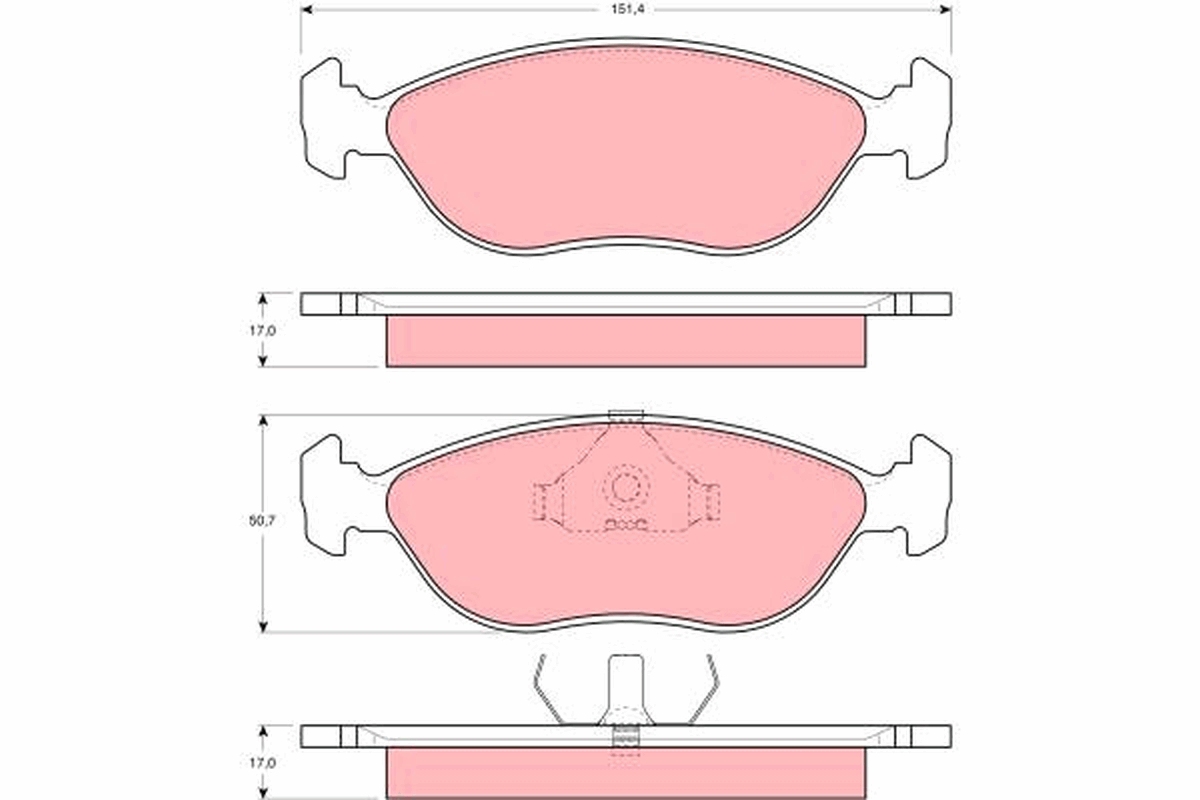 Brake Pad Set, disc brake - GDB1246 TRW