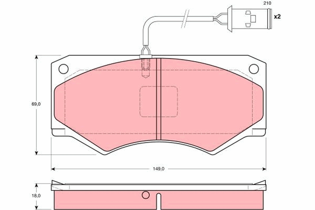 Brake Pad Set, disc brake - GDB1248 TRW