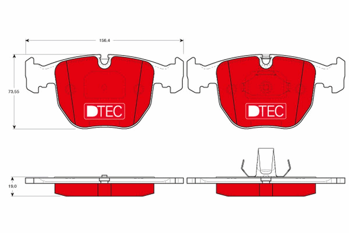 Brake Pad Set, disc brake - GDB1261DTE TRW