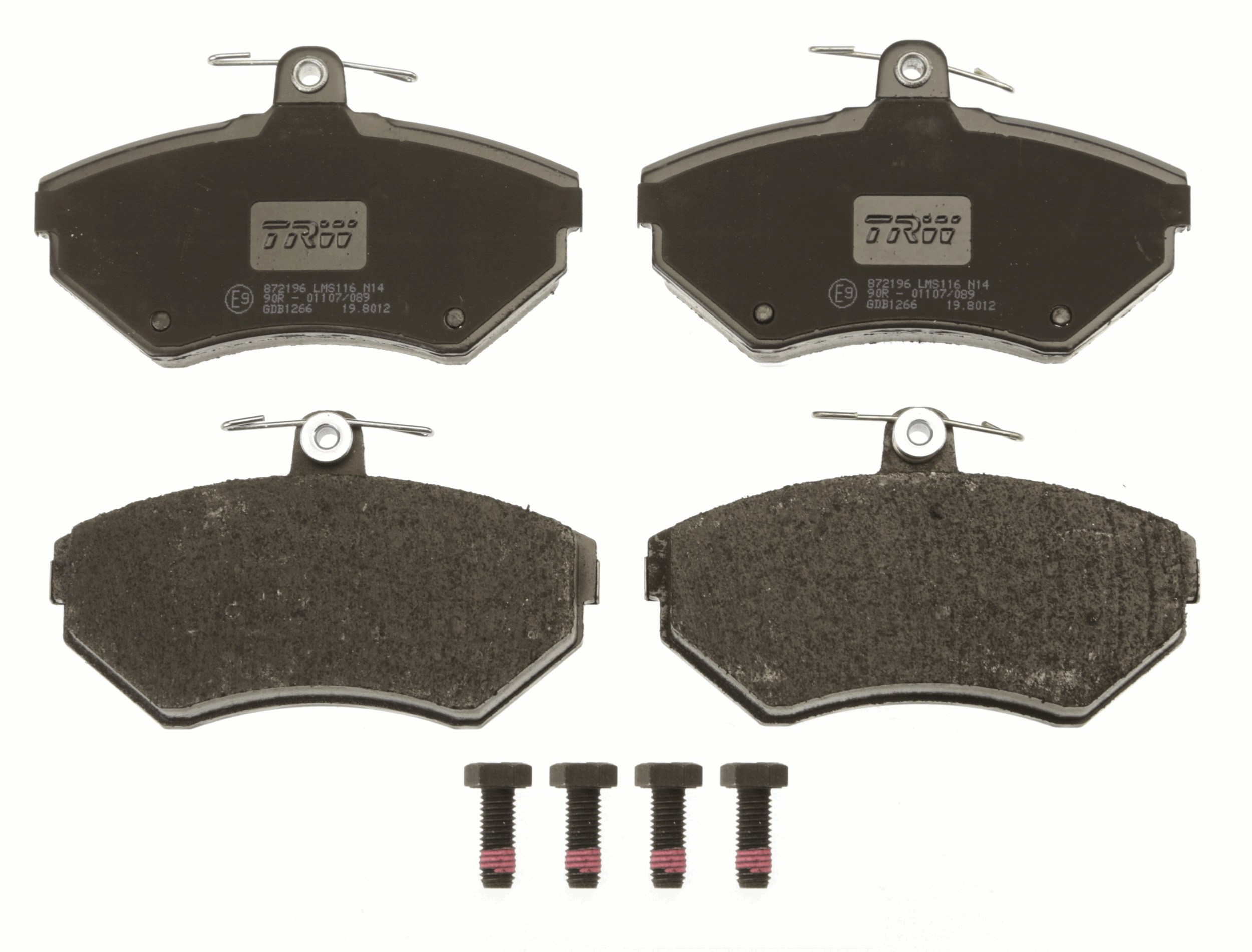Brake Pad Set, disc brake - GDB1266 TRW