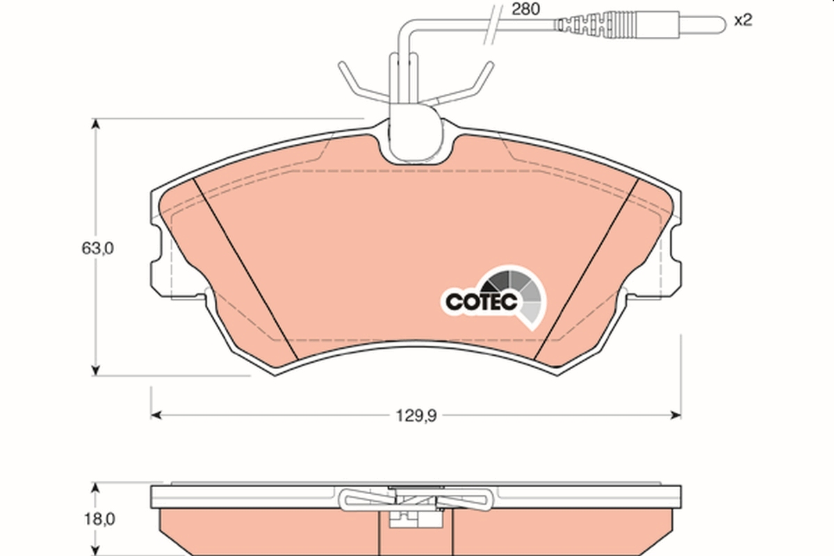 Kit pastiglie freno, Freno a disco - GDB1270 TRW