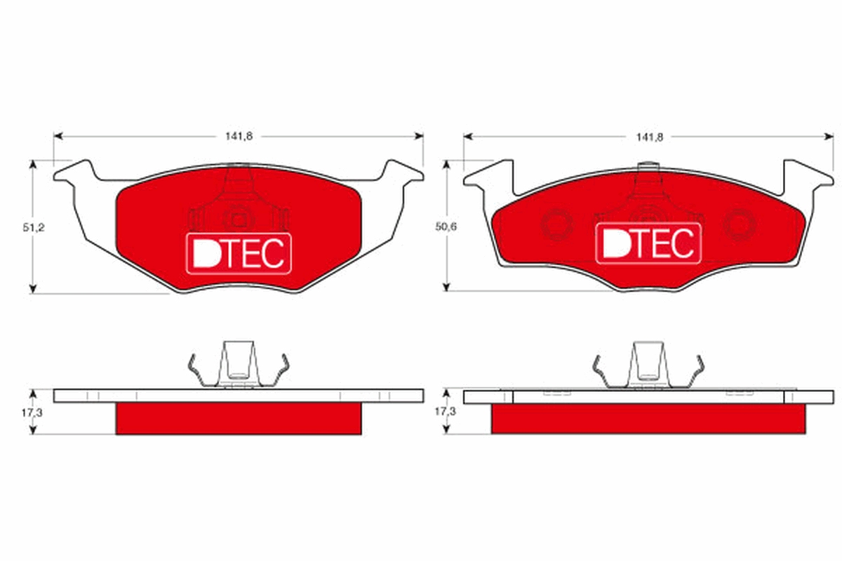 Brake Pad Set, disc brake - GDB1274DTE TRW