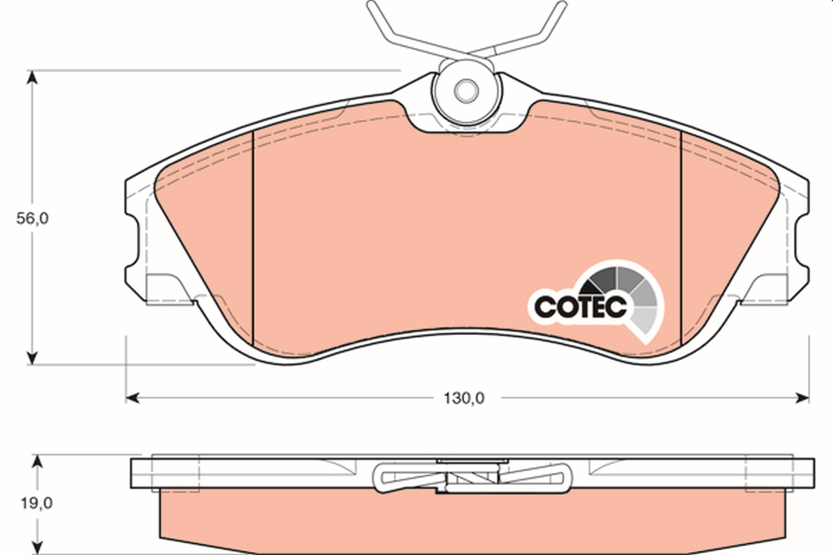 Brake Pad Set, disc brake - GDB1295 TRW