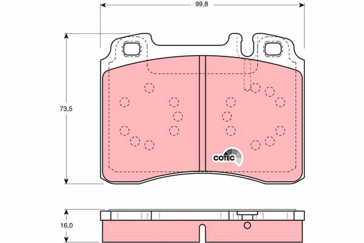 Brake Pad Set, disc brake - GDB1318 TRW