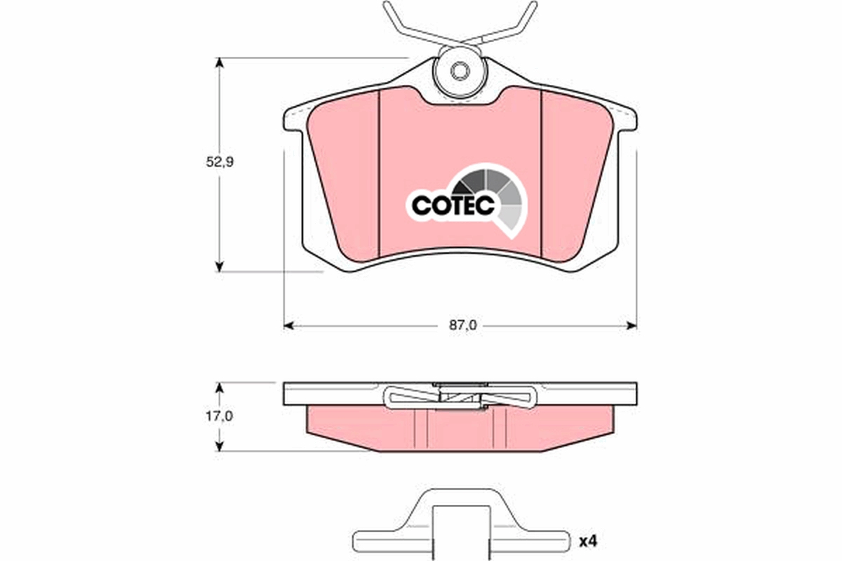 Brake Pad Set, disc brake - GDB1328 TRW