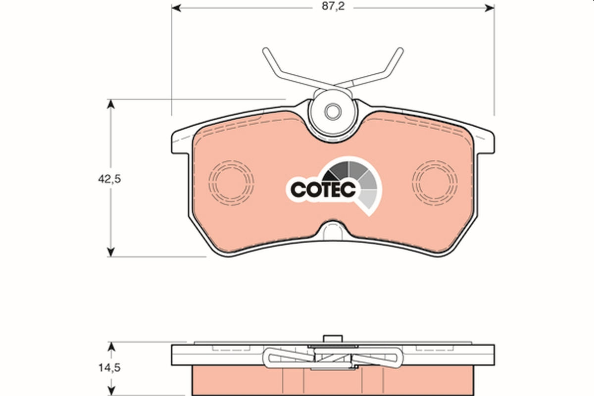 Brake Pad Set, disc brake - GDB1354 TRW