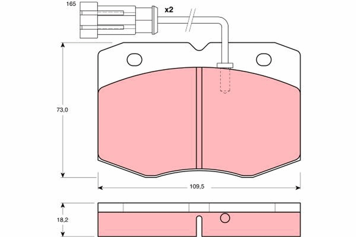 Brake Pad Set, disc brake - GDB1356 TRW