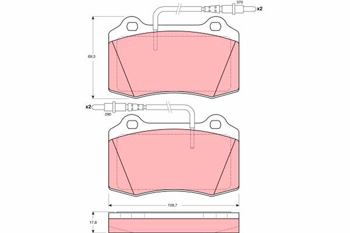 Brake Pad Set, disc brake - GDB1359 TRW