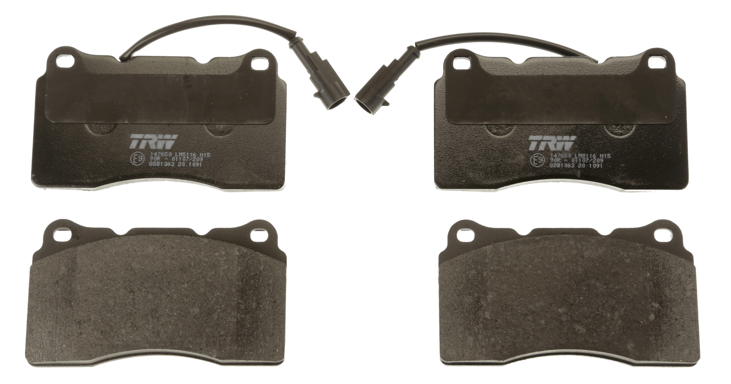 Brake Pad Set, disc brake - GDB1363 TRW