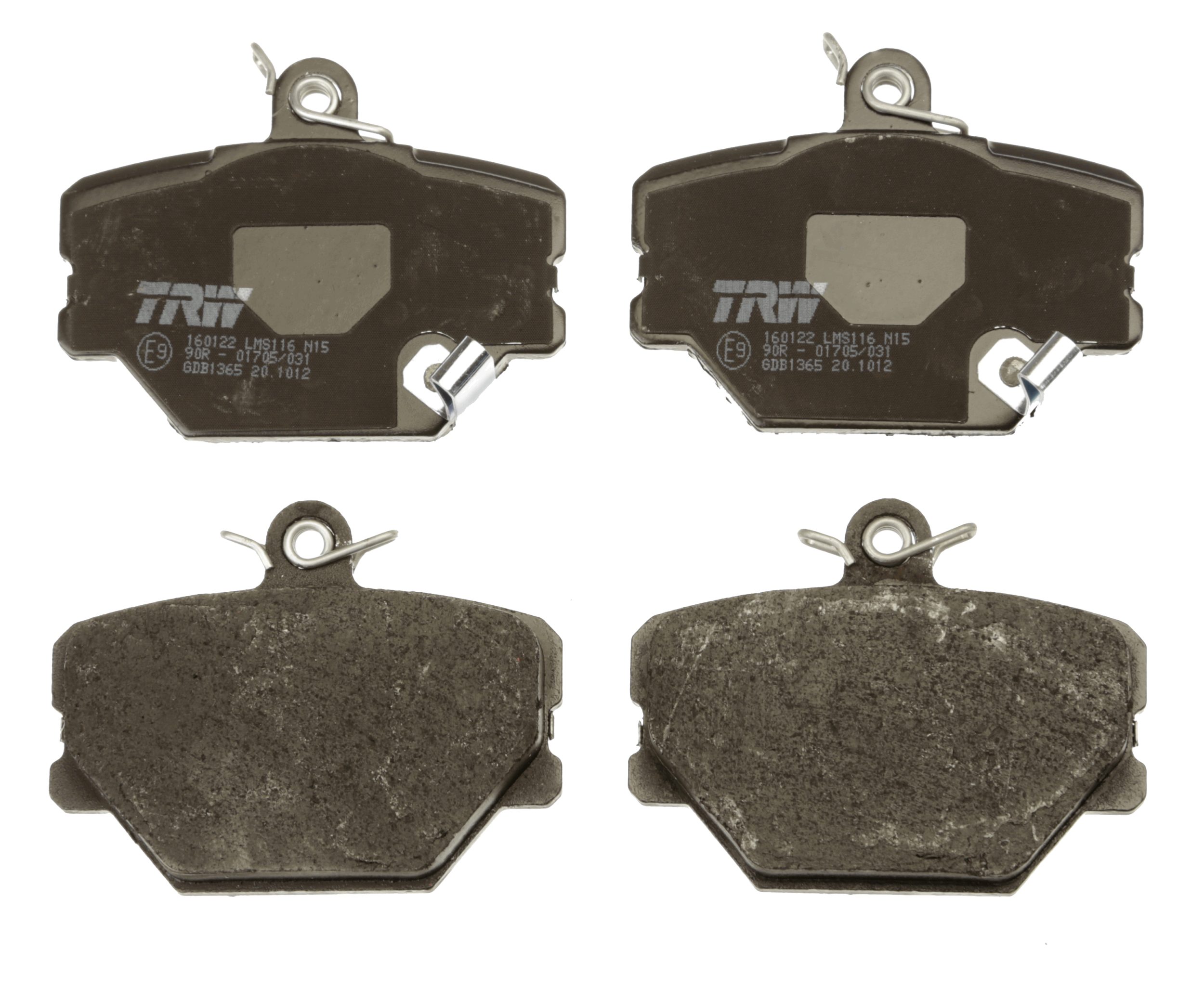 Brake Pad Set, disc brake - GDB1365 TRW