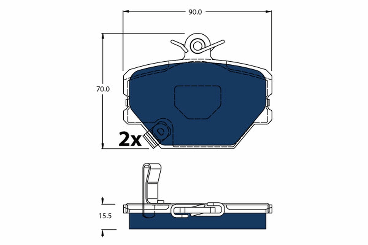 Brake Pad Set, disc brake - GDB1365BTE TRW