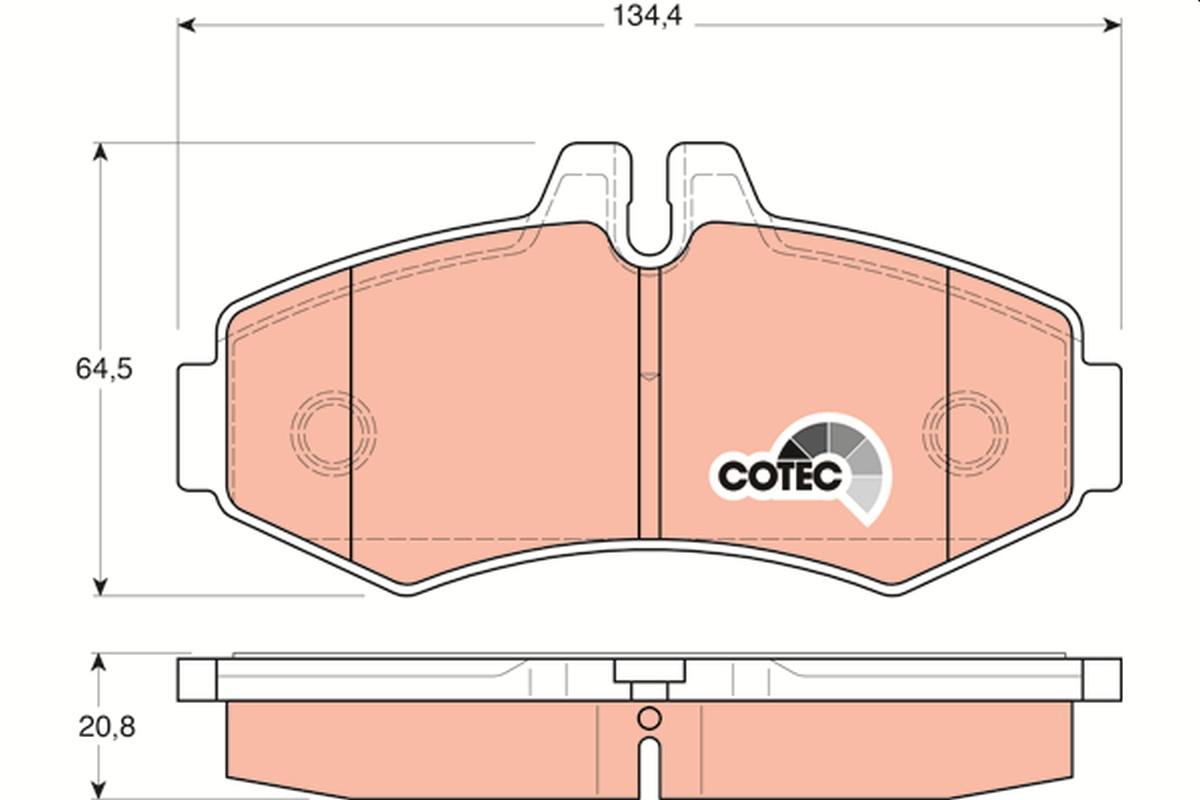Brake Pad Set, disc brake - GDB1373 TRW