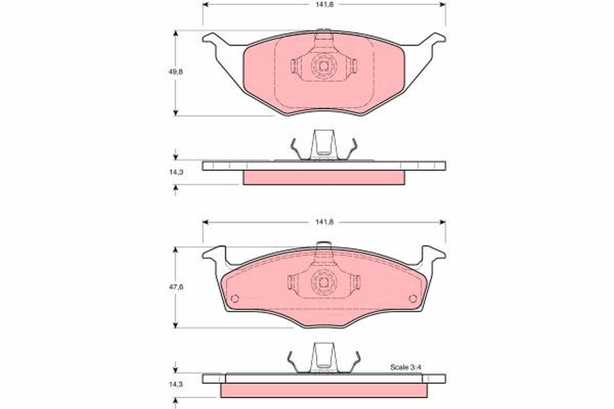 Brake Pad Set, disc brake - GDB1375 TRW